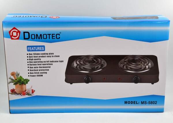Електроплита Domotec MS 5802 (2 Комфортки спіраль) (6) 3027 (шт.)